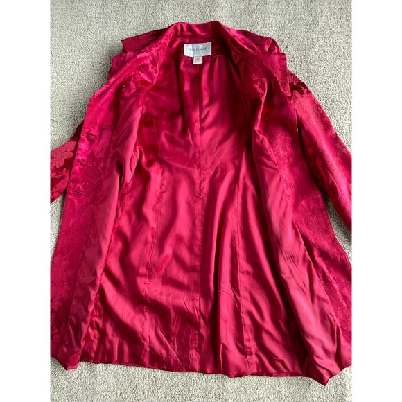 š„VTG Hugo Buscati USA Made Floral Brocade Feminine Preppy Formal Blazer Jacket - Picture 7 of 15